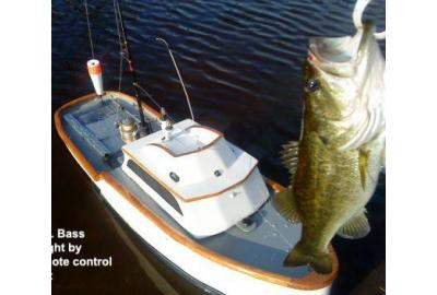 Remote Control Boat Catches 4lb Bass in Florida USA