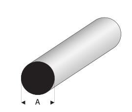 Plastruct - .030 Half Round Styrene Rod 10 - 90879 - Active Powersports