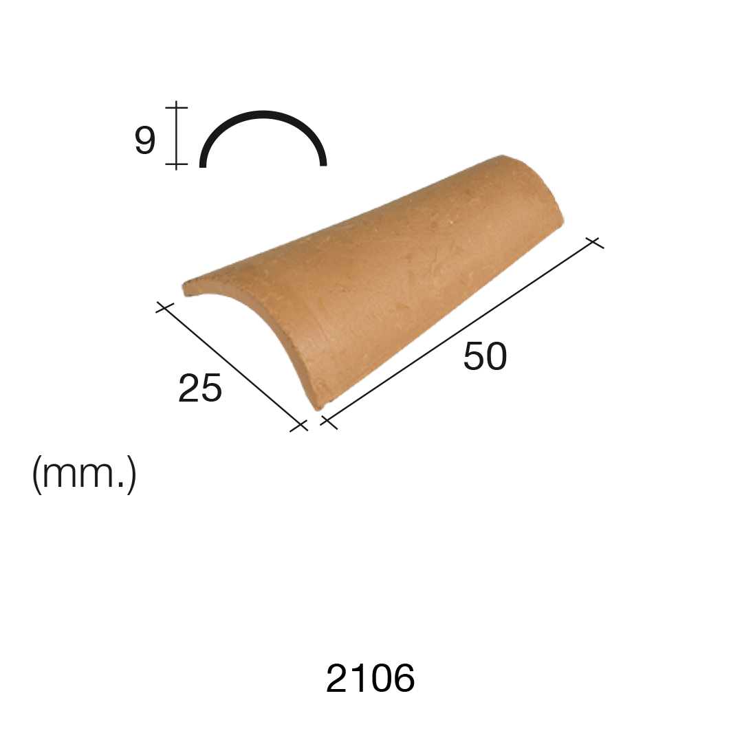 Aedes Ars Arabian Red Roof Tile 25 x 50 x 9 (Pack of 25 Tiles)