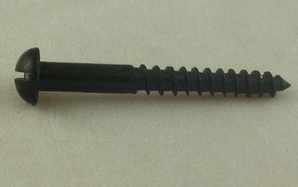 Steel Roundhead Screws - Japanned - 8 x 1 1/4"