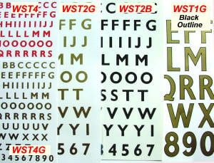 Water Slide Alphabet and Numbers Letter Transfers