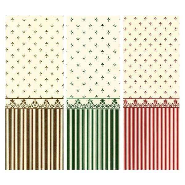 Grosvenor Red Wallpaper for 12th Scale Dolls House