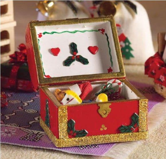 Chest of Christmas Treats for 12th Scale Dolls House