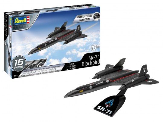 Revell 1/110 Scale Lockheed SR-71 Black Bird Easy Click Model Kit