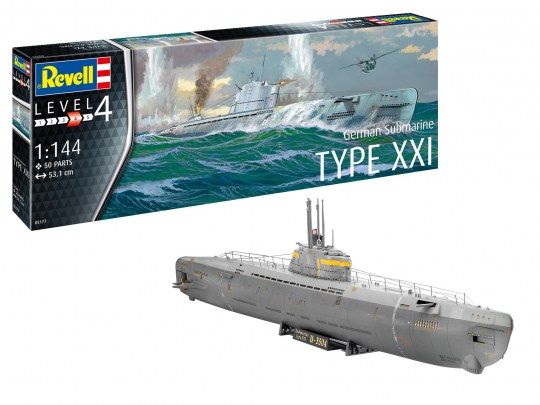 Revell 1/144 Scale German Submarine Type XXI Model Kit 