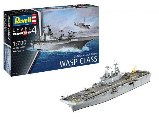 Revell 1/700 Scale Assault Carrier USS Wasp Class Model Kit 