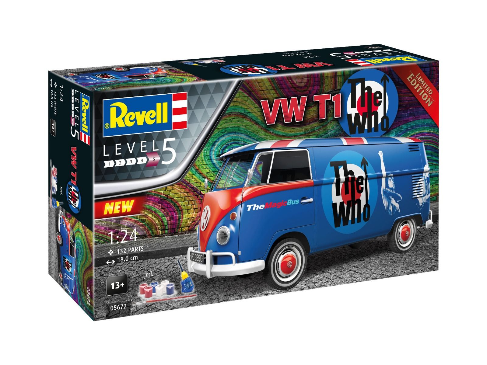 Revell 1/24 Scale The Who VW T1 Gift Set Model Kit