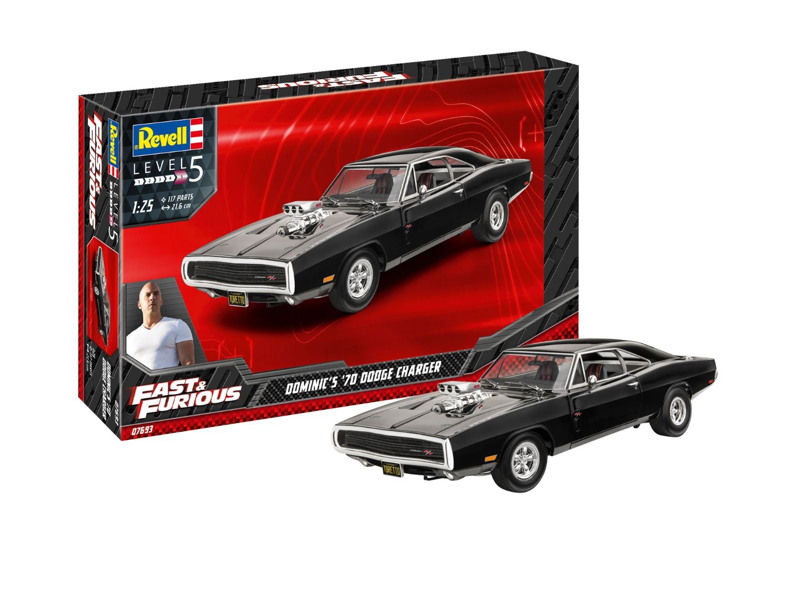 Revell 1/25 Scale Fast & Furious - Dominics 1970 Dodge Charger Model Kit