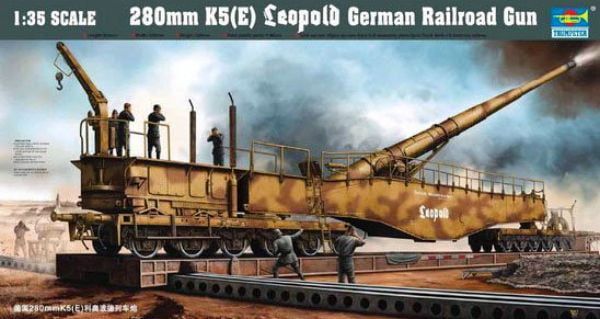 Trumpeter 1/35 Scale 280mm K5 (E) Leopold German Railroad Gun Model Kit