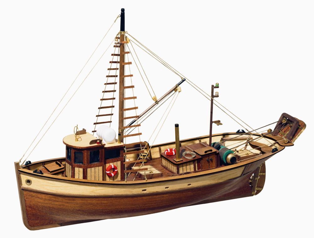 Occre Palamos Fishing Boat Model Boat Display Kit