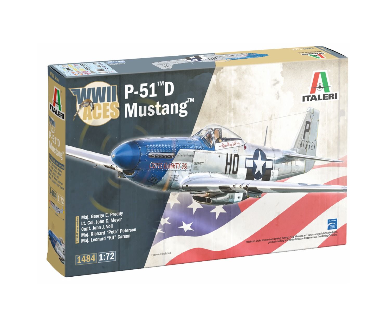 Italeri 1/72 Scale P-51D Mustang Aces Model Kit