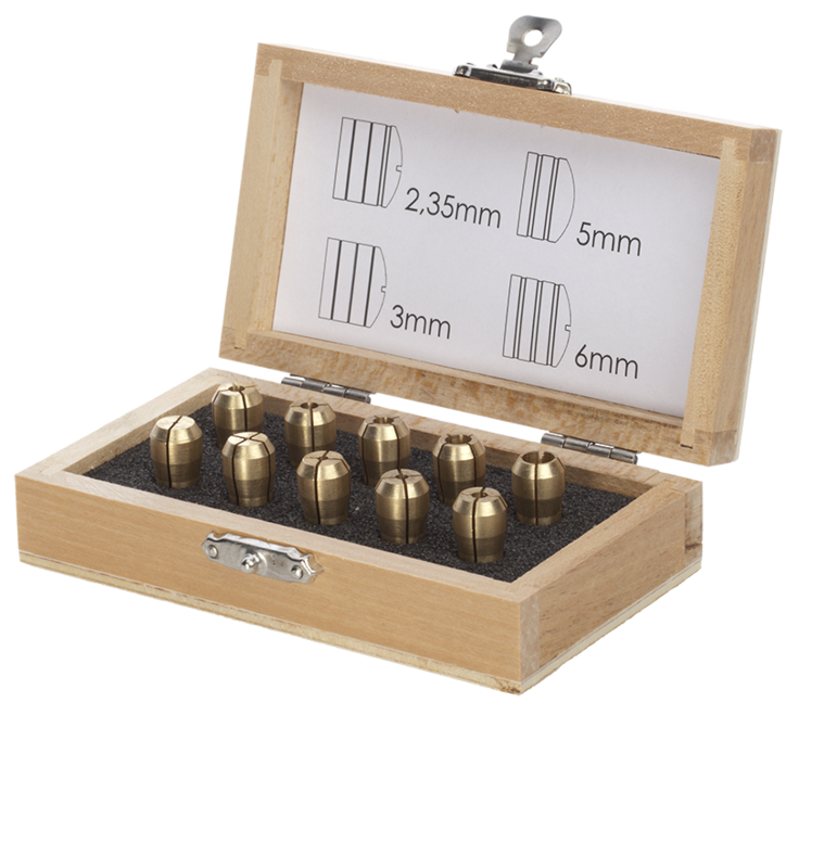 Unimat Brass Collet Sets In Wooden Cases