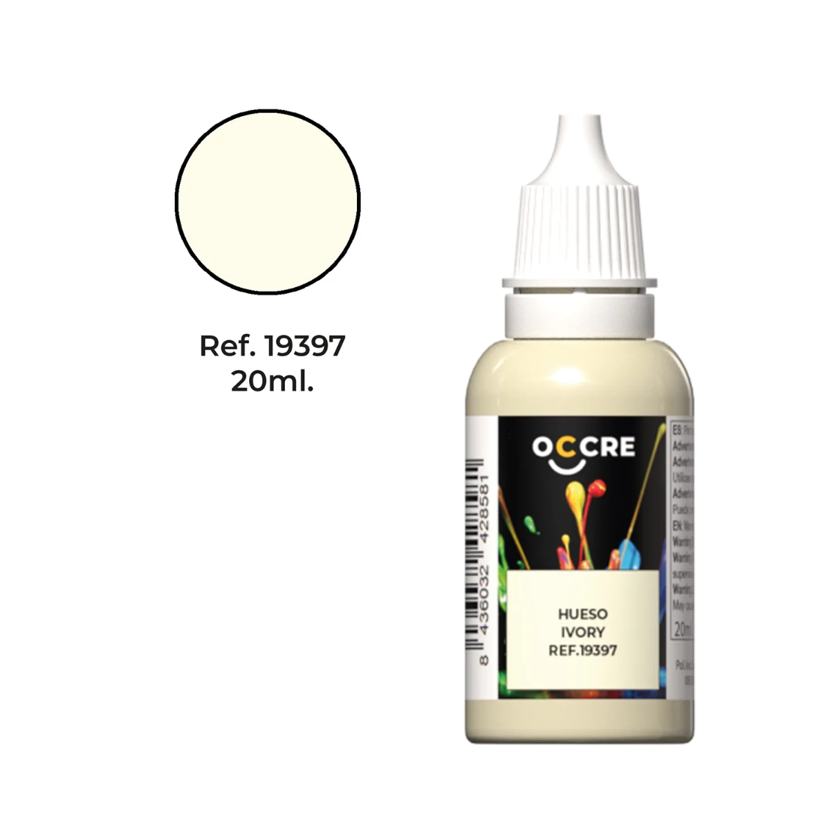 Occre 20ml Acrylic Ivory Paint 