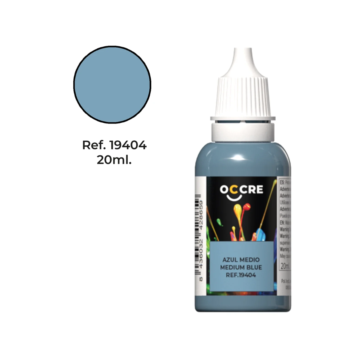 Occre 20ml Acrylic Medium Blue Paint 