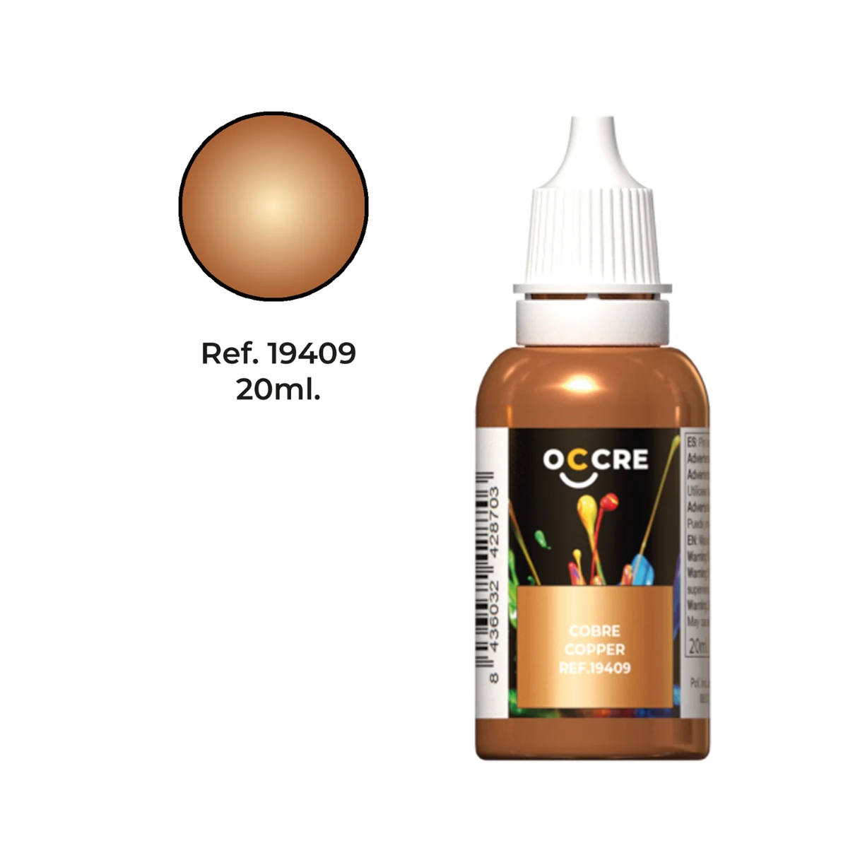 Occre 20ml Acrylic Copper Paint 