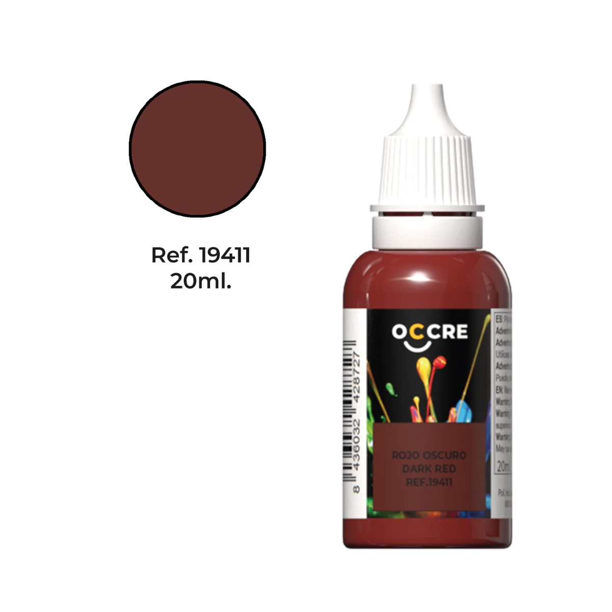 Occre 20ml Acrylic Dark Red Paint