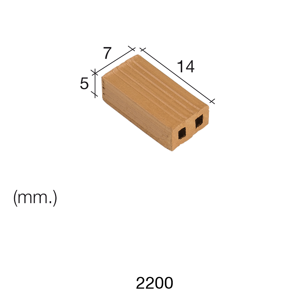 Aedes Ars Red Brick 7 x 14 x 5 (Pack of 150 Bricks)