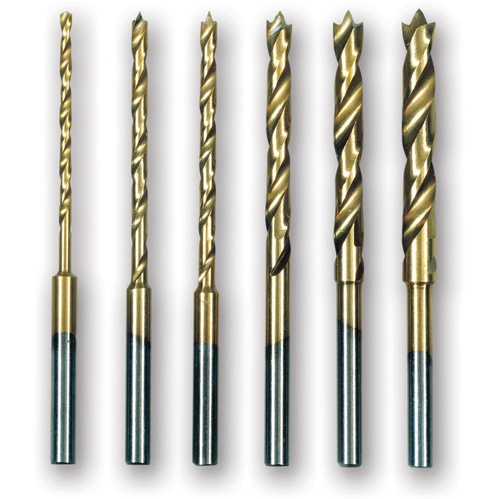 Proxxon 6 Piece Titanium Coated HSS Twist Drill Set