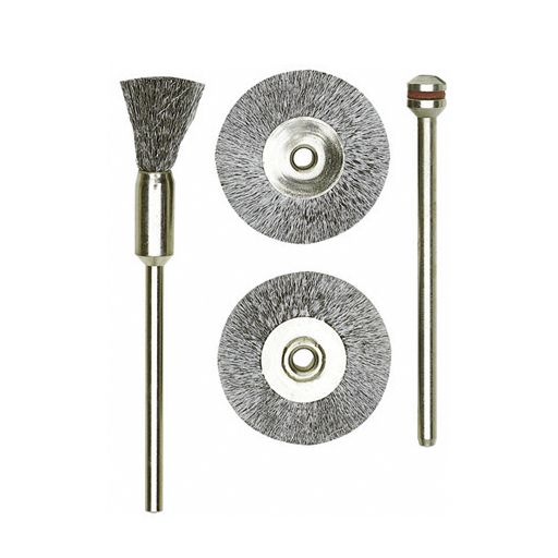 Proxxon Steel Wire Cone Brushes (2pcs)