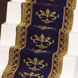 Navy With Gold Detailing Stair Carpet for 12th Scale Dolls House