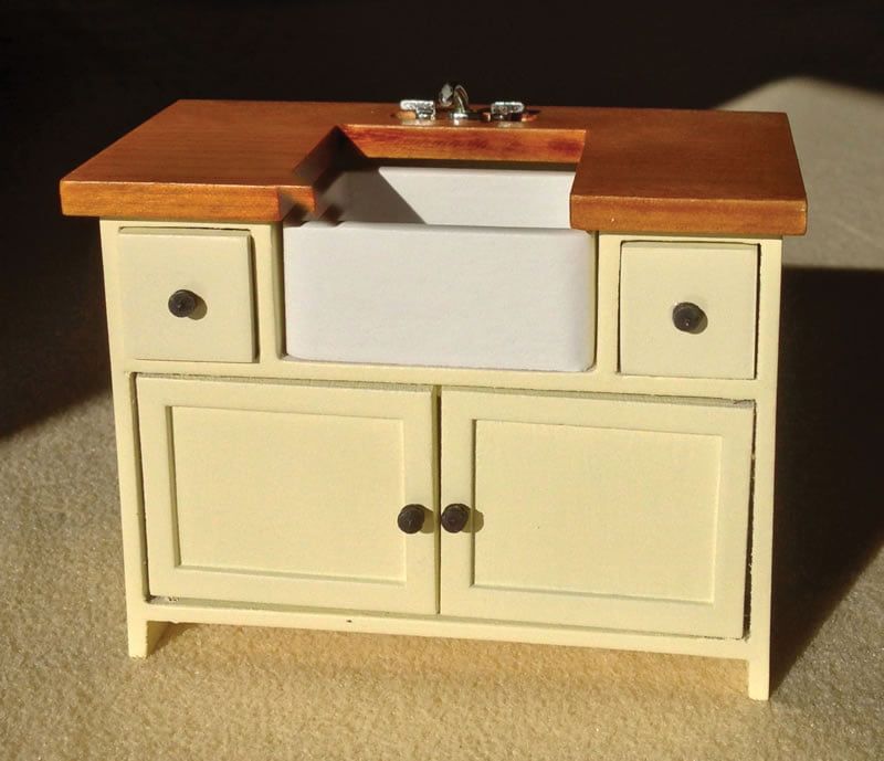 Cream Shaker Style Sink Unit for 12th Scale Dolls House