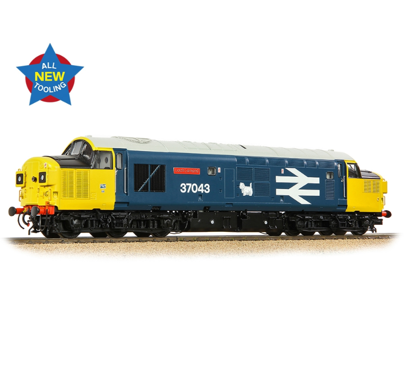 Branchline Class 37/0 Split Headcode 37043 'Loch Lomond' BR Blue (Large Logo) OO Gauge