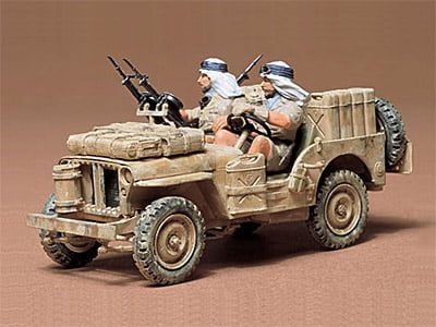 Tamiya British SAS Jeep 1:35 Scale Plastic Model Kit with Figures