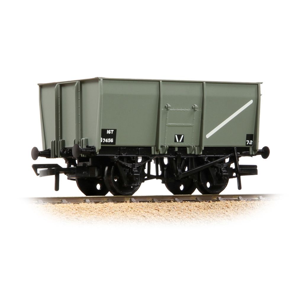 Branchline 16T Steel Slope-Sided Mineral Wagon Rivetted Doors BR Grey OO Gauge