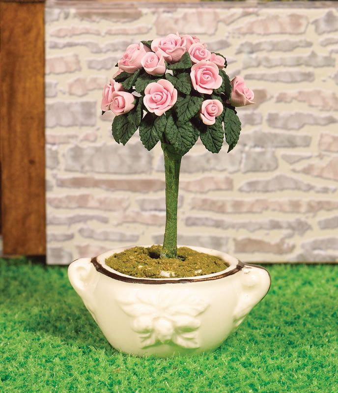 Garden Rose in Pot for 12th Scale Dolls House