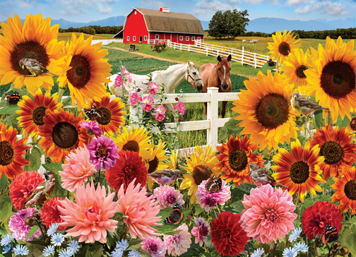 Cobble Hill Sunflower Farm 1000 Piece Jigsaw