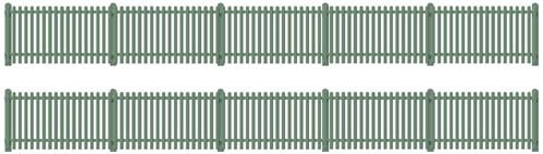 Peco Picket fencing green (straight only) OO Gauge