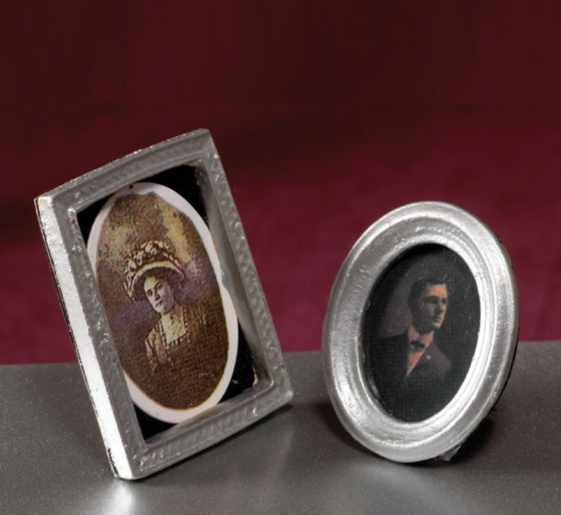 Silver Standing Pictures for 12th Scale Dolls House