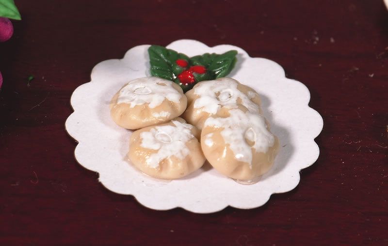 Plate of Mince Pies for 12th Scale Dolls House