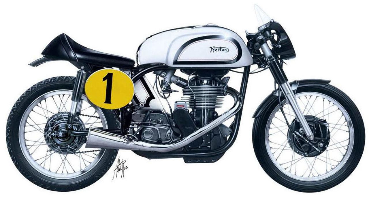 Italeri 1951 Norton Manx 500cc Motorcycle 1:9 Scale Plastic Model