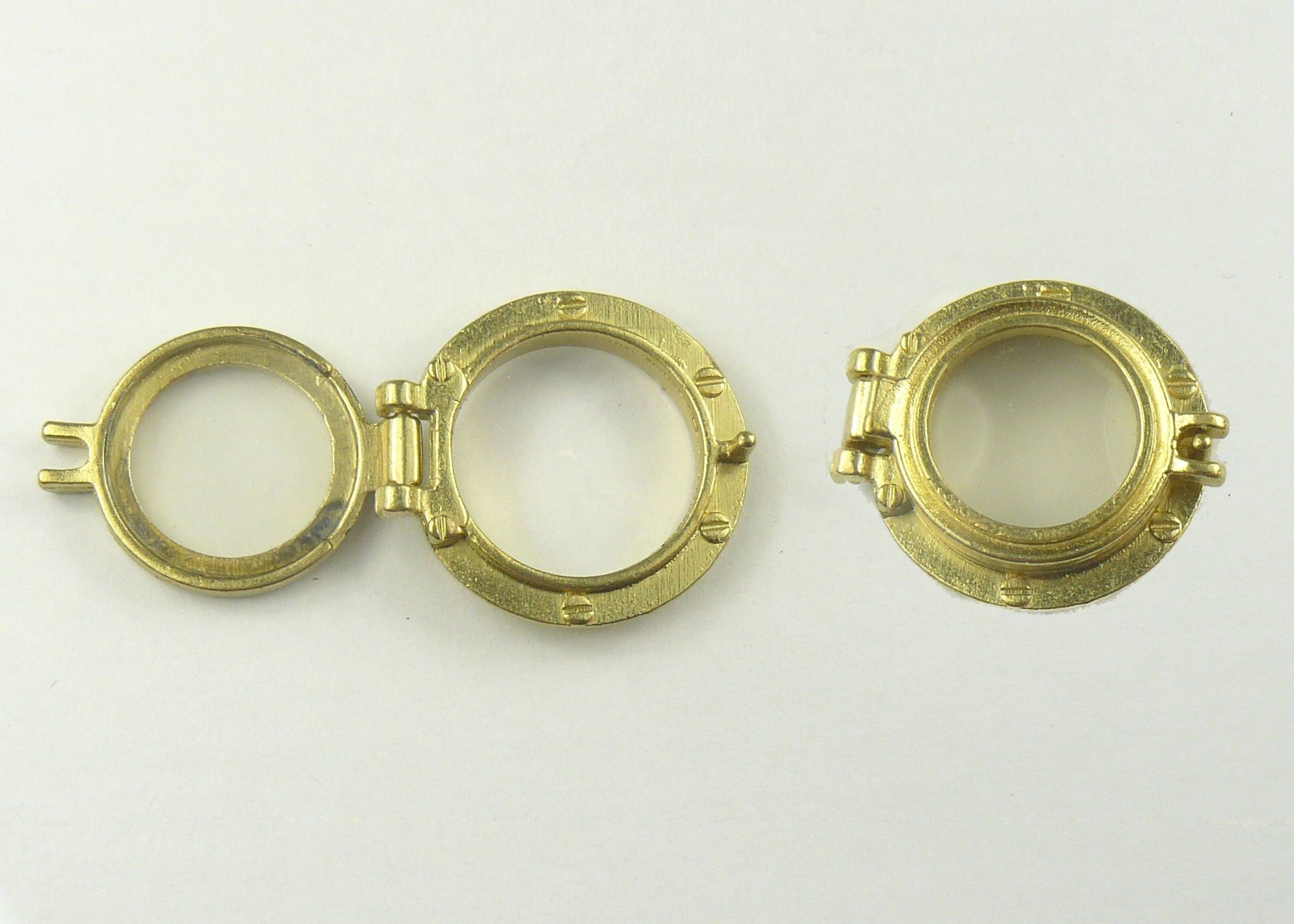 Brass Effect Portholes with Caps Packs of 10 for Scale Model Ship Kits