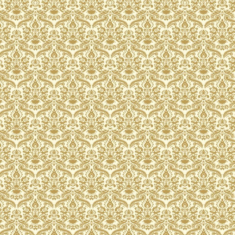 Gold Coloured Damask Wallpaper for 12th Scale Dolls House