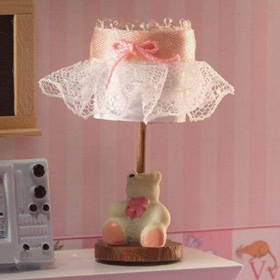 Children's Non-Working Bedside Lamp with Bear for 12th Scale Dolls House