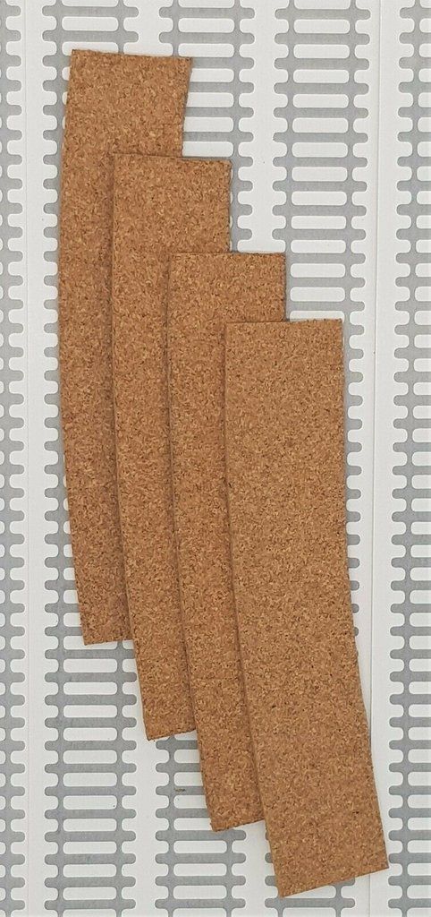 Cork track pre-cut - Curve for Y point - Pack of 4 OO Gauge