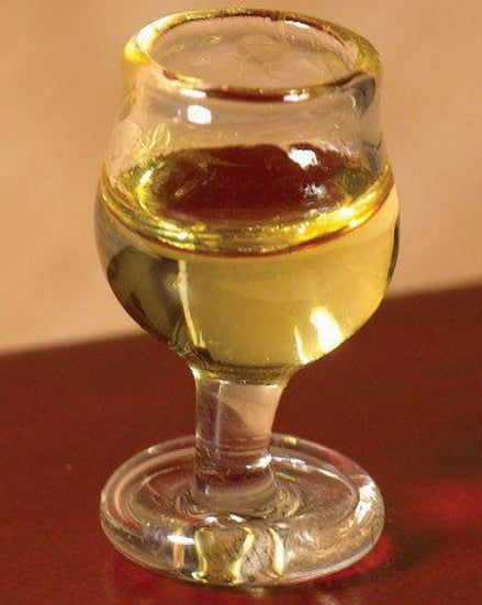 Glass of White Wine for 12th Scale Dolls House