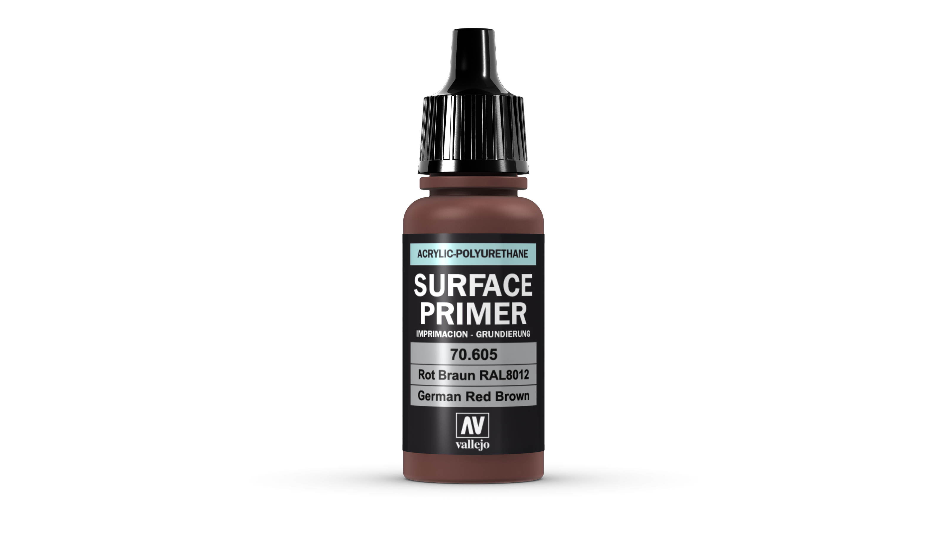 Acrylic Polyurethane Primer German Red Brown (RAL 8012) 17ml