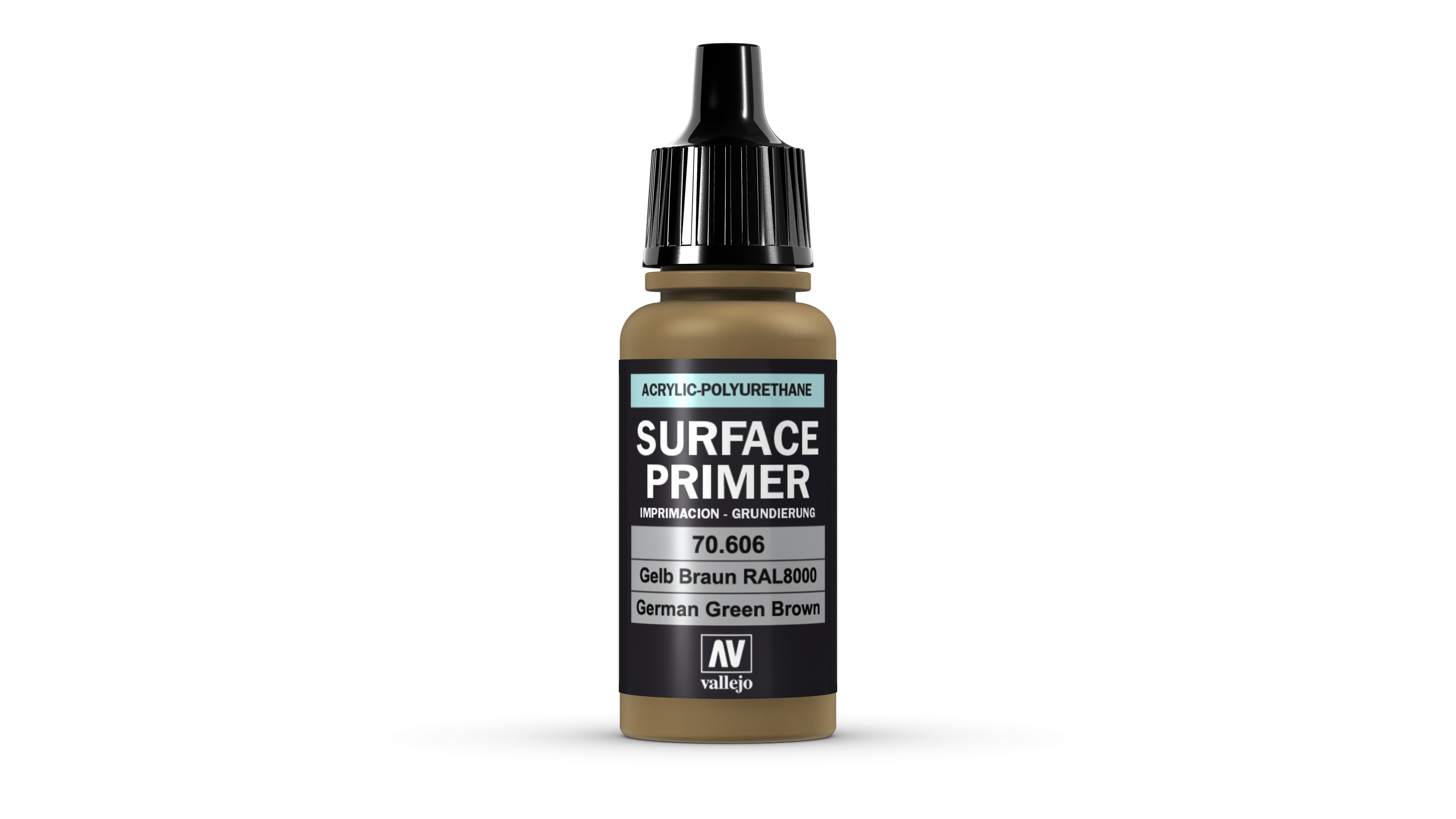 Acrylic Polyurethane Primer German Green Brown (RAL 8000) 17ml