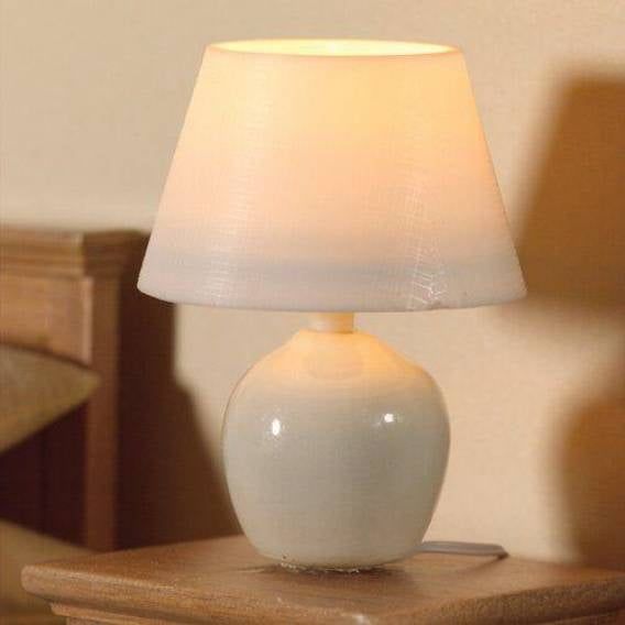 White Ceramic Table Lamp for 1:12 Scale Dolls House