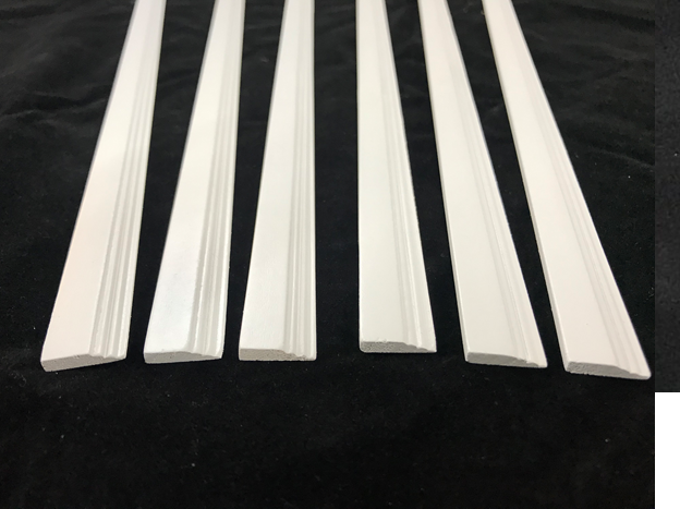 White Skirting Board Pack of 6 for 12th Scale Dolls House