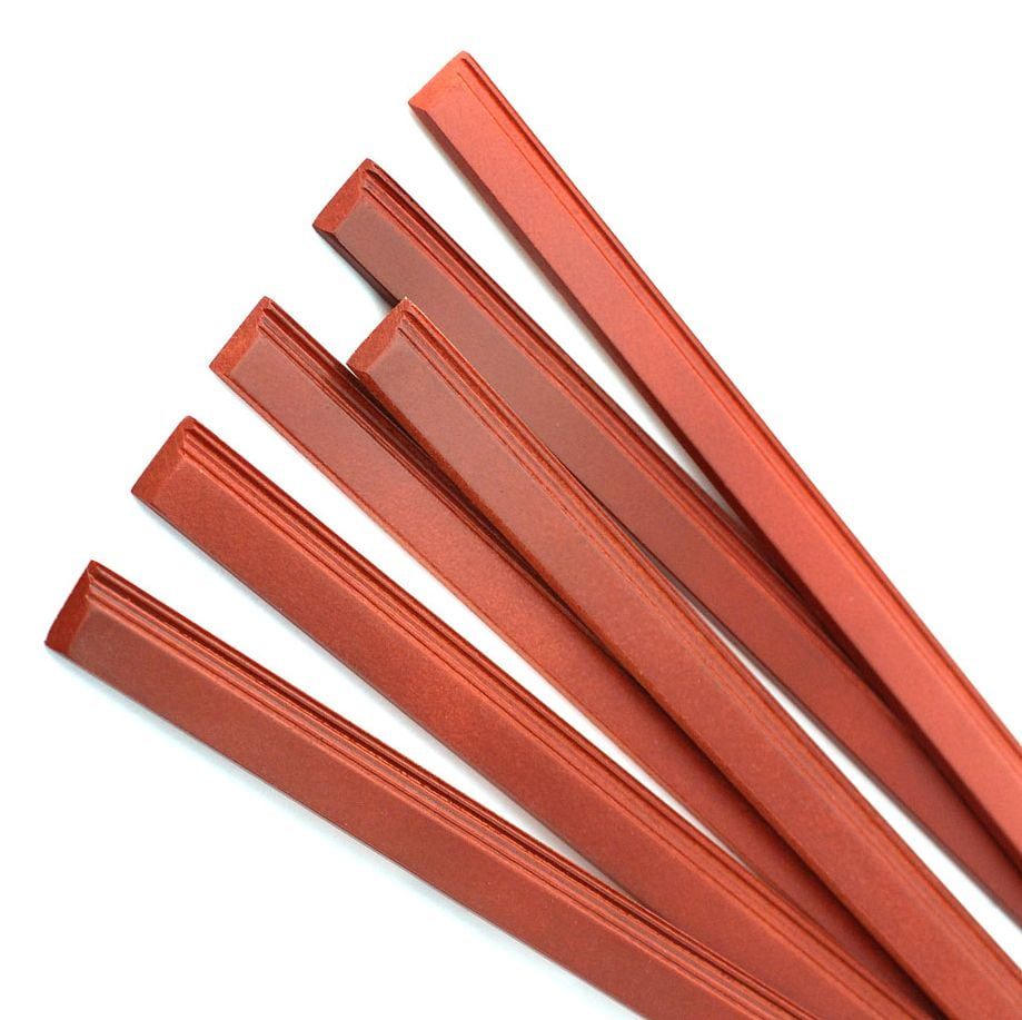 6 Pieces Skirting Board Mahogany Colour 45cm x 1.6cm Hobbies