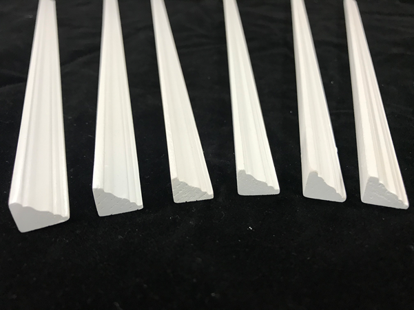 Cornice Painted White Pack of 6 for 12th Scale Dolls House
