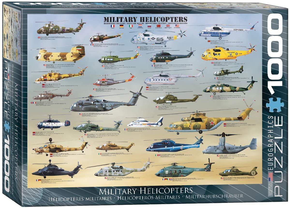 Eurographics Military Helicopters 1000 Piece Jigsaw