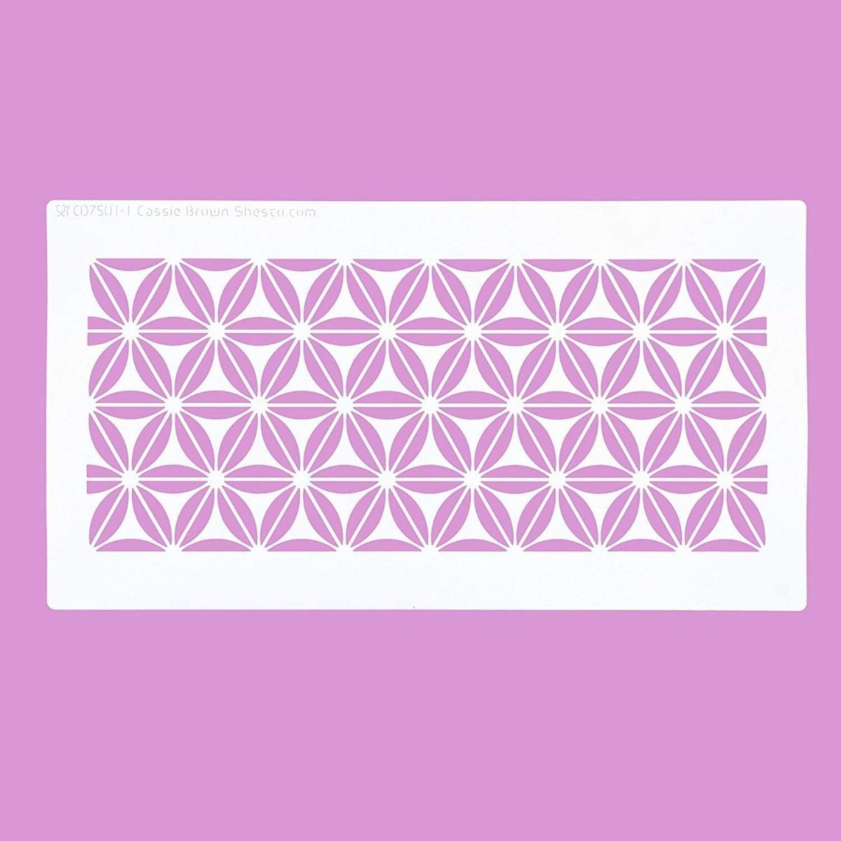 Cassie Brown Geometric Flowers 2 Part Stencil