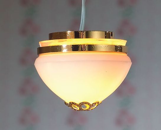 12V Domed Flush Ceiling Light for 12th Scale Dolls House
