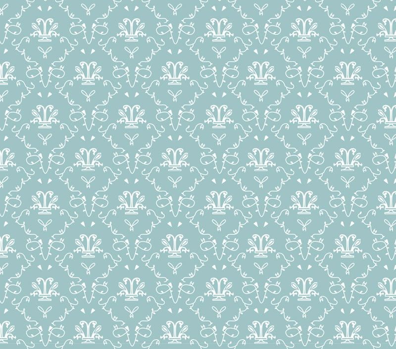 Bleu French Toile Wallpaper for 12th Scale Dolls House
