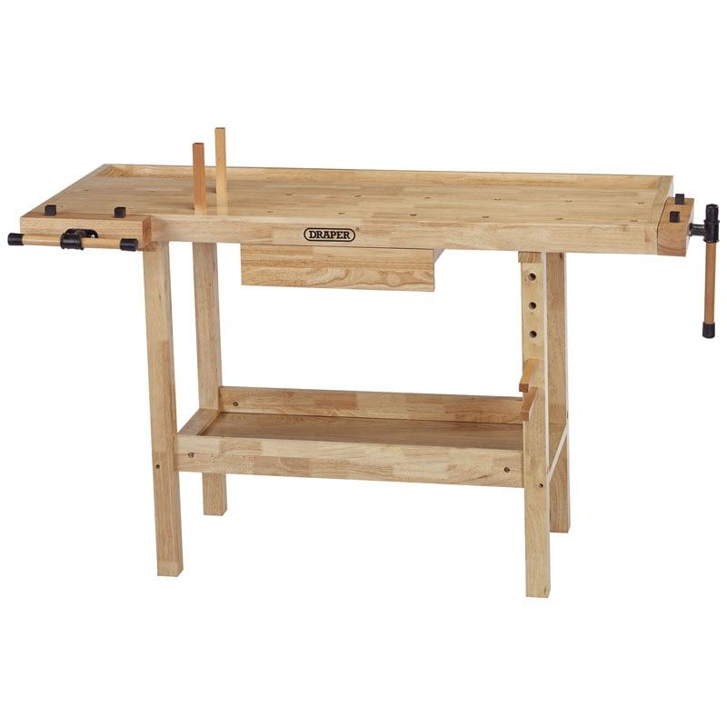Draper Carpenters Wood Workbench with Drawer and 2 Vices